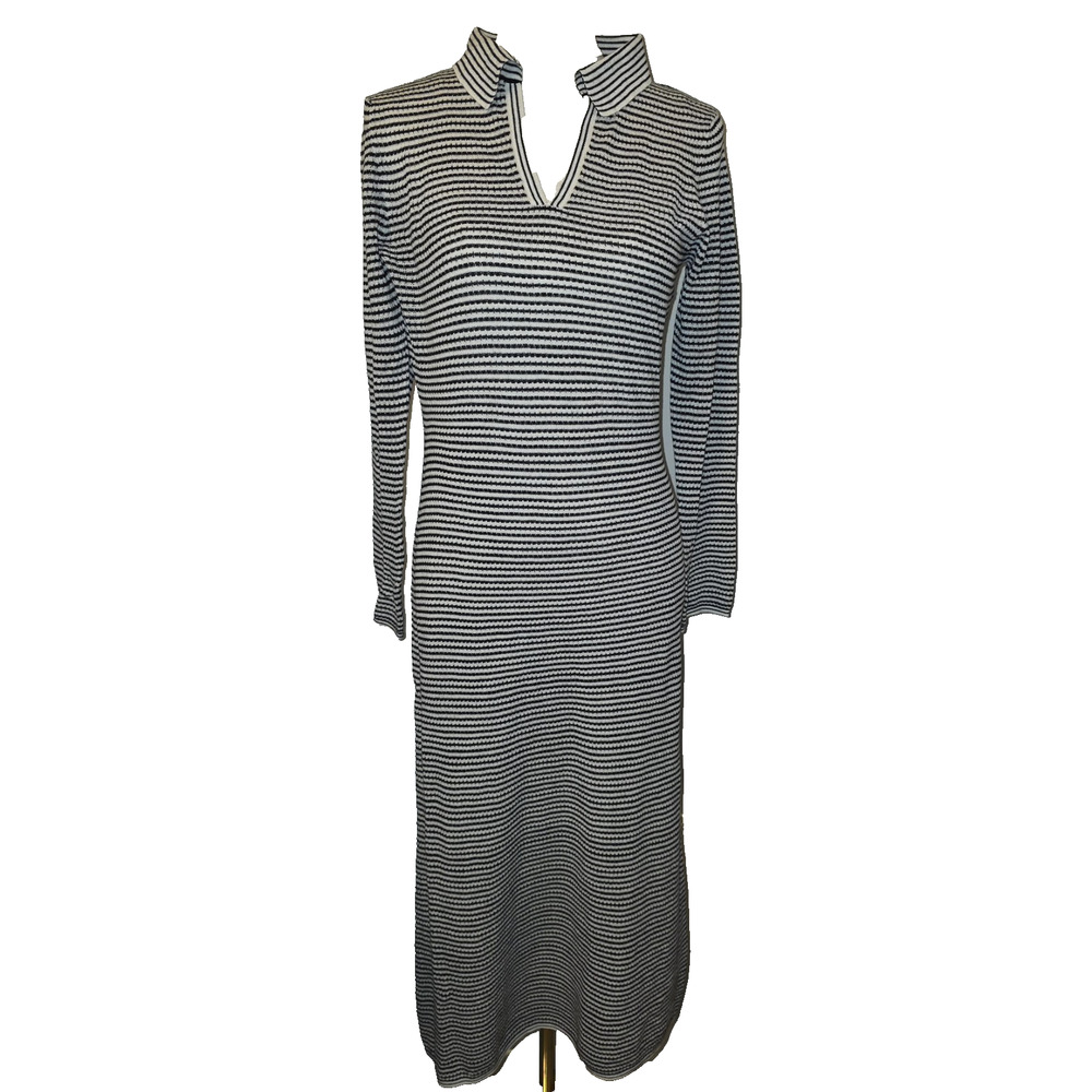 a new day Black and White Striped Midi Dress